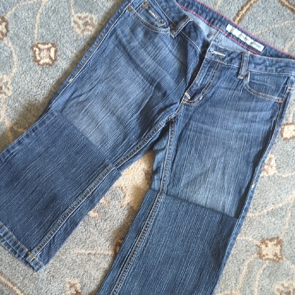 Dkny Blue Boot Leg Jeans with Classic Indigo